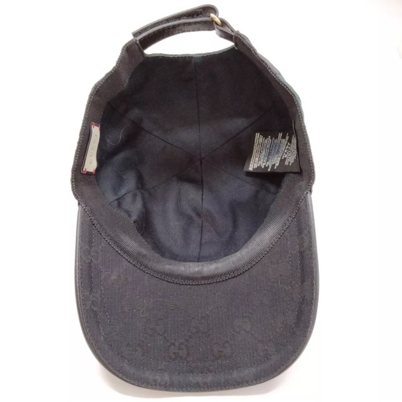 Authentic Gucci GG Cap Black Canvas Preowned - Picture 6 of 9
